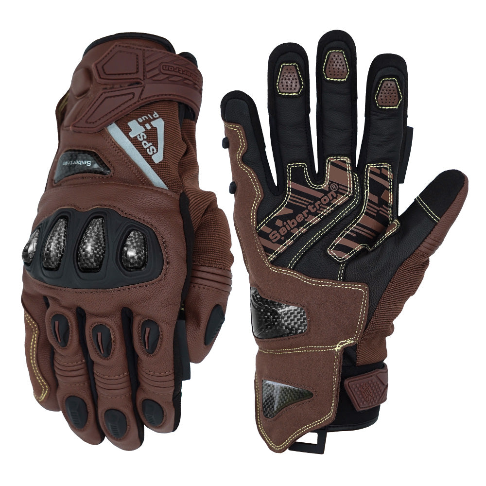 Seibertron SPS-4 Upgraded Winter Motorcycle Riding Gloves - Carbon Fiber, Waterproof, and Snowproof for Fall and Winter