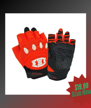 Seibertron Dirtclaw Adult BMX MX ATV MTB Road Racing Mountain Bike Bicycle Cycling Off-Road/Dirt Bike Gel Padded Anti - Slip Palm Fingerless Gloves Motorcycle Motocross Sports Gloves