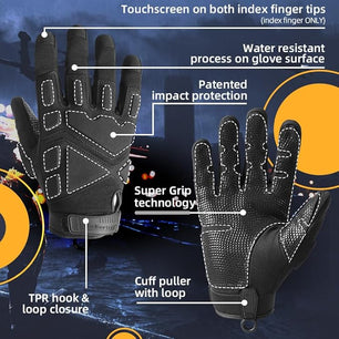 Seibertron Adult Or Youth S.O.L.A.G 2.0 Sports Outdoor Water Resistant Full Finger Touchscreen Gloves