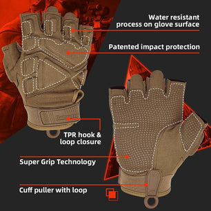 Seibertron Men Or Women XXS to XXL Fingerless/Half Finger S.O.L.A.G 2.0 Sports Outdoor Tactical Gloves