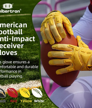 Seibertron Youth G.A.R.G 2.0 Gel-Filled Anti-Impact Ultra-Stick Football Receiver Gloves – Patented Technology for Maximum Grip & Protection