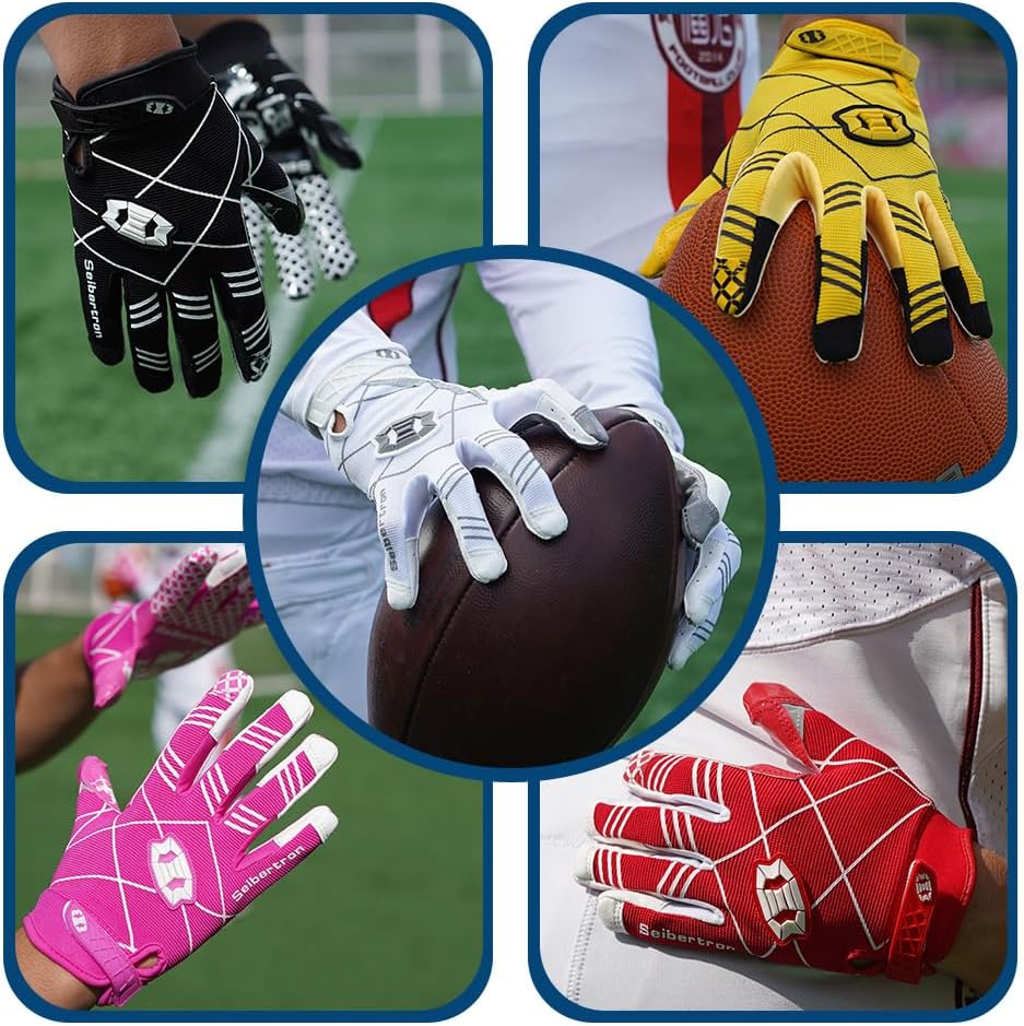 Seibertron Pro 3.0 Twelve Constellations Elite Ultra-Stick Sports Receiver Glove Football Gloves Youth