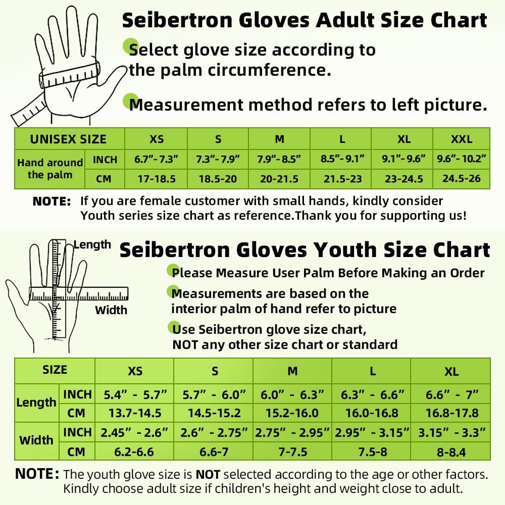 Seibertron G.A.R.G 2.0 Gel-Filled Anti-Impact Ultra-Stick Football Receiver Gloves – Patented Technology for Maximum Grip & Protection