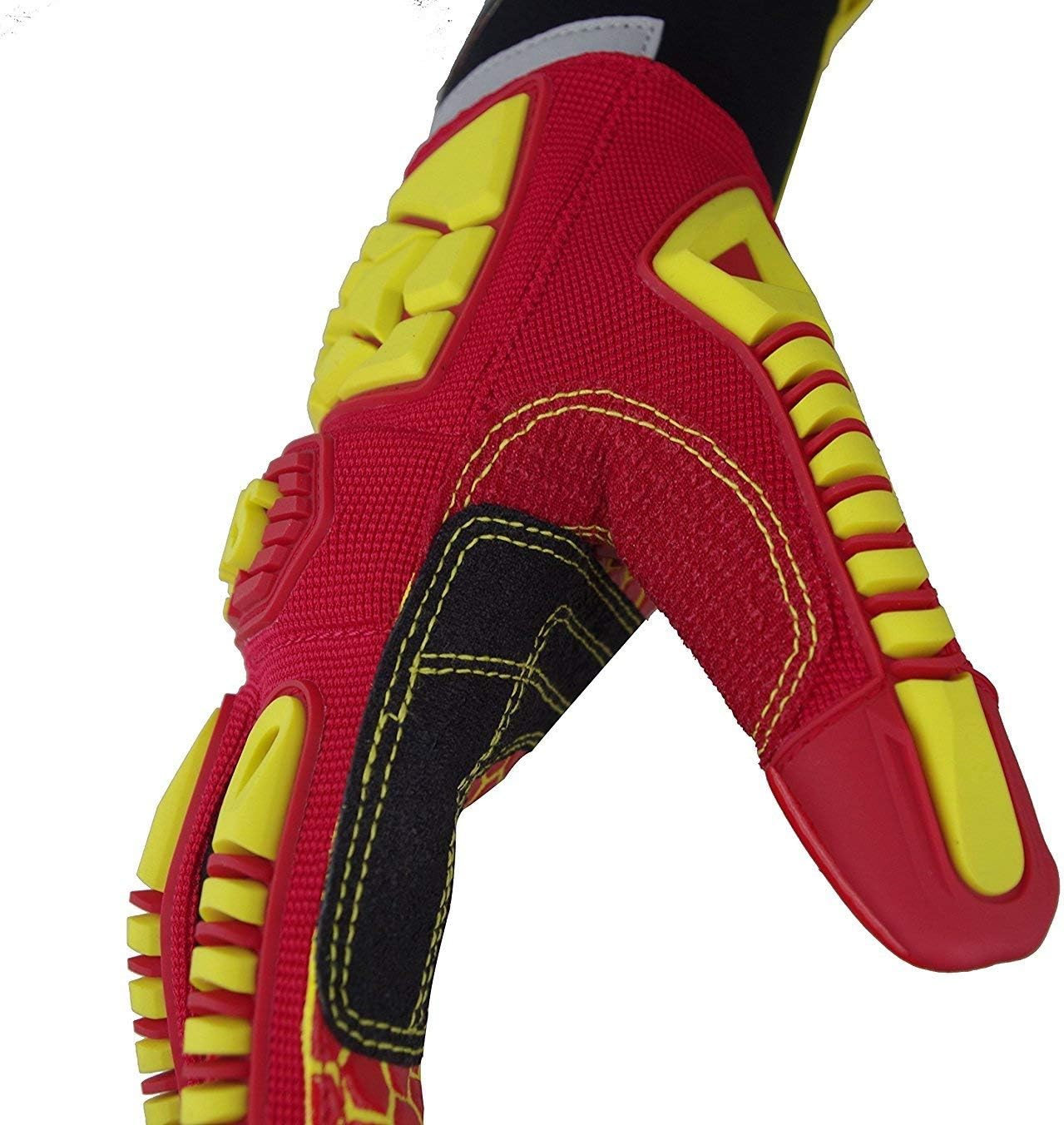 Seibertron HIGH-VIS HRC5 Rigger Excellent Grip Cut5 Handyman/Boxer Work Gloves Abrasion Resistant Oil & Gas Drilling Safety Impact Protection Gloves CE EN388 4542