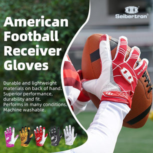 Seibertron Pro 3.0 Elite Ultra-Stick Sports Receiver Glove Football Gloves Youth and Adult