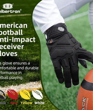 Seibertron Youth G.A.R.G 2.0 Gel-Filled Anti-Impact Ultra-Stick Football Receiver Gloves – Patented Technology for Maximum Grip & Protection