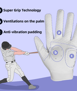 Seibertron Youth B-A-R PRO 2.0 Signature Baseball/Softball Batting Gloves Super Grip Finger