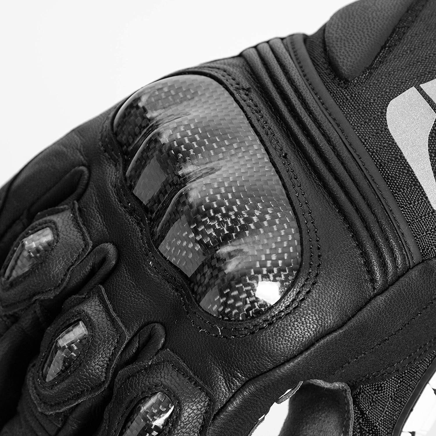 Seibertron SPW-2 Carbon Fiber Hard Knuckle Waterproof Touchscreen Leather Motorcycle Gloves