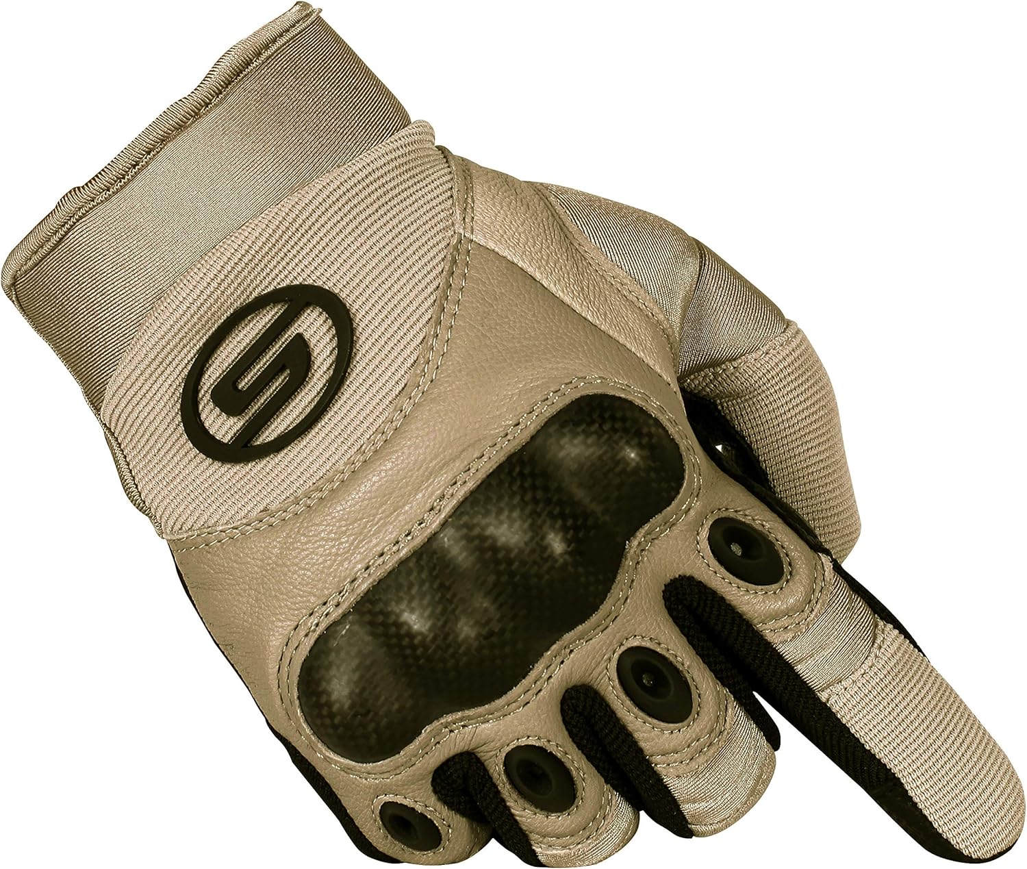 Seibertron Carbon Fiber Hard Knuckle Sheepskin Palm Motorcycle Gloves