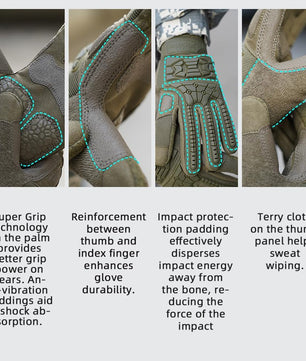 Impact-resistant airsoft and paintball gloves for extreme conditions