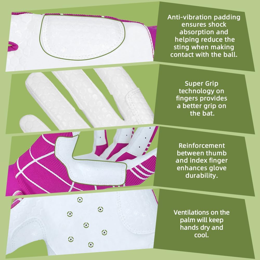 ピンク バッティング 手袋