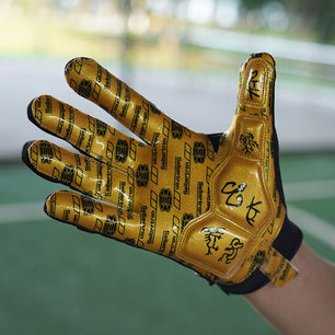 Seibertron H.P.I.L.G Touchscreen Lineman and Football Receiver Gloves, Flexible Breathable Impact Protection Back of Hand Glove Adult and Youth Sizes