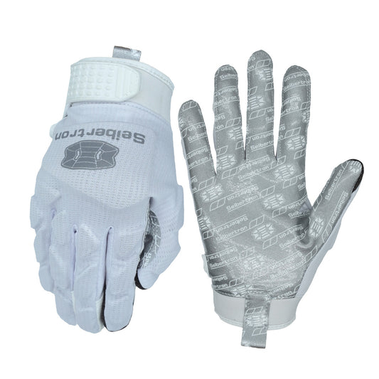 Seibertron H.P.I.R.G Touchscreen Lineman and Football Receiver Gloves, Flexible Breathable Impact Protection Back of Hand Glove Adult and Youth Sizes