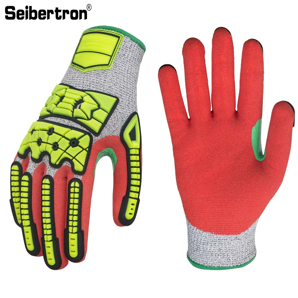 12 pairs Seibertron S-Flexible 06 TPR Oilfield Safety Work Construction Industrial Protective Anti Cut Resistant Impact Mechanic Gloves