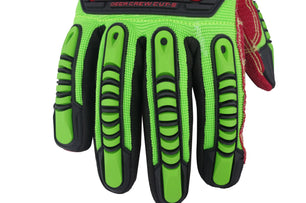 Seibertron HIGH-VIS HDC5 Level 5 Cut Resistant Deckhand Gloves High Performance Protection Impact Resistant Oil and Gas Safety Gloves CE EN388 4543