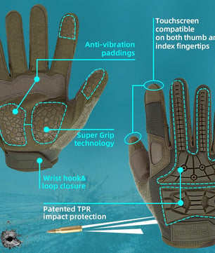 Breathable hiking gloves with full protection and superior comfort