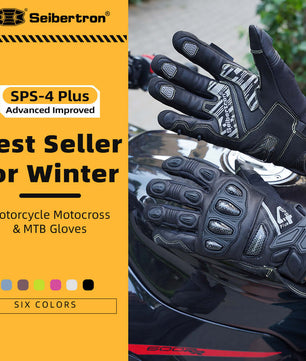 Snow-resistant motorcycle gloves