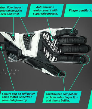 Leather gloves with integrated impact protection