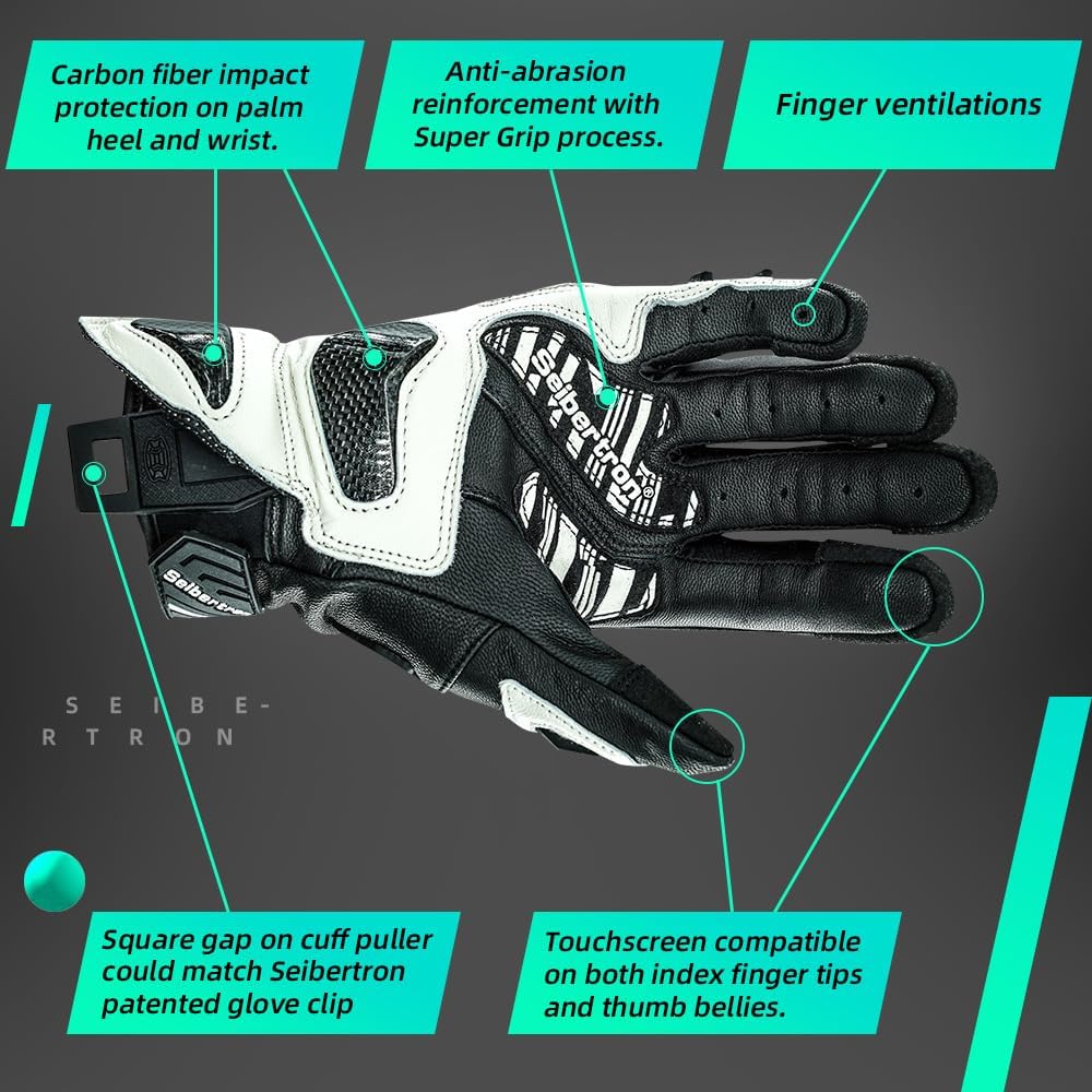 Leather gloves with integrated impact protection