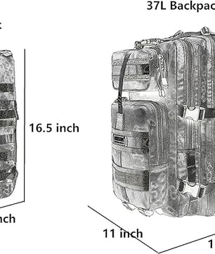 Lightweight camping backpack offering large capacity for essential gear.