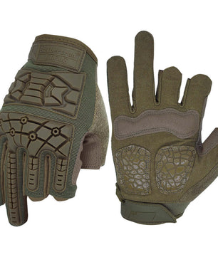 Men's tactical gloves with flexible rubber knuckle defense