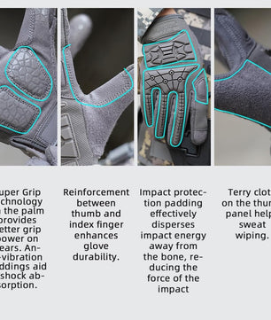 Water-resistant tactical gloves designed for motorcycle riders