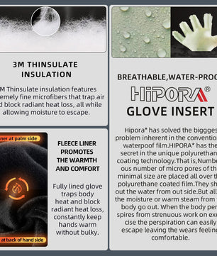 Thermal winter riding gloves