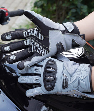 Motorcycle gloves for kids with carbon protection