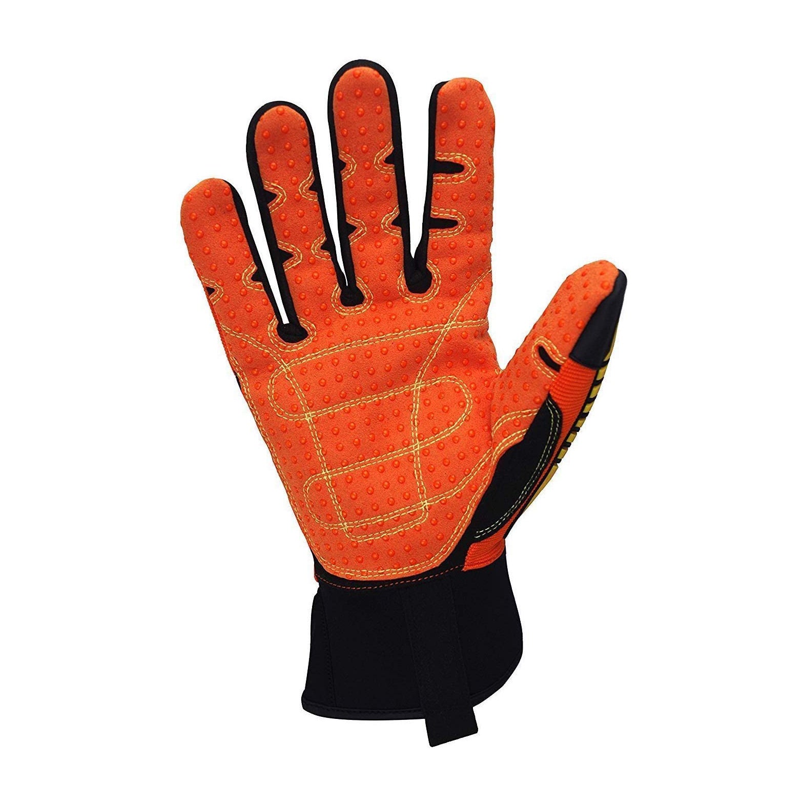 Seibertron HIGH-VIS SDX2 Resistant Reducing Anti-Impact Mechanics Heavy Duty Safety Rescue Gloves CE EN388 4232 with 1 Black Glove Clip