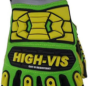 Guantes de seguridad Seibertron HIGH-VIS SDXC5 Mechanics Cut5 resistentes a cortes por impacto y perforaciones, para petróleo y gas/campos petrolíferos, con certificación CE EN388 4543