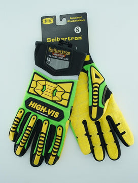 Seibertron HIGH-VIS SDXC5 Mechanics Cut5 Impact Cut Puncture Resistant Gloves Oil and Gas/Oilfield Safety Gloves CE EN388 4543