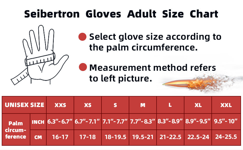 Seibertron Adult Or Youth S.O.L.A.G Sports Outdoor Water Resistant Full Finger Touchscreen Gloves