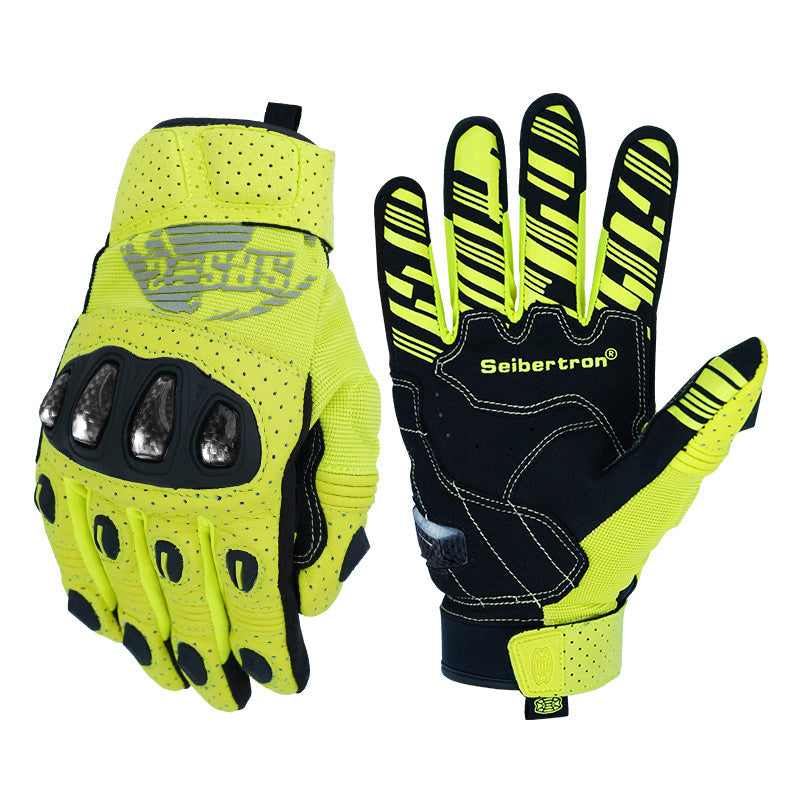 Seibertron SPS-2/SPS-5 Unisex Touchscreen Motorcycle Gloves for Road Racing and MTB Sports