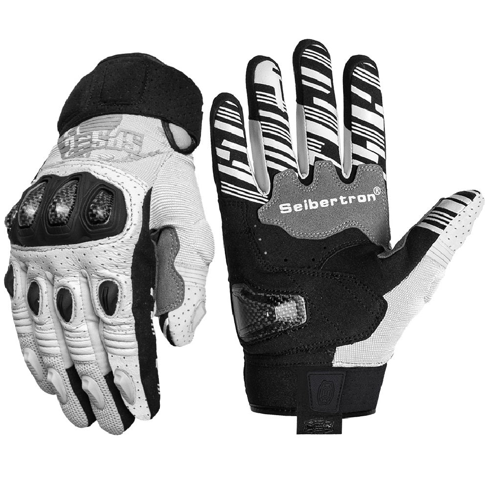 Seibertron SPS-2/SPS-5 Unisex Touchscreen Motorcycle Gloves for Road Racing and MTB Sports