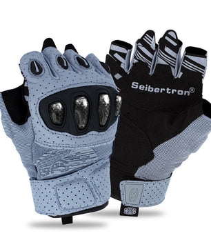 Guantes Seibertron SPS-5 para adultos, sin dedos, para motocicleta, motocross, ciclismo, medio dedo, para MTB y todoterreno