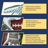 Seibertron Adult Full Finger Lineman 2.0 Padded Palm Football Receiver Gloves, Flexible TPR Impact Protection Back of Hand Glove - Seibertron