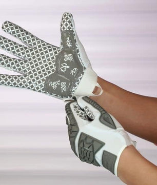 Seibertron Adult Full Finger Lineman 2.0 Padded Palm Football Receiver Gloves, Flexible TPR Impact Protection Back of Hand Glove - Seibertron