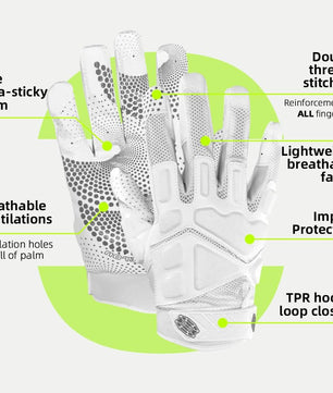 Seibertron Adult G.A.R.G 2.0 Gel Filled Patented Anti - Impact Ultra - Stick Football Sports Receiver Gloves - SeibertronSports