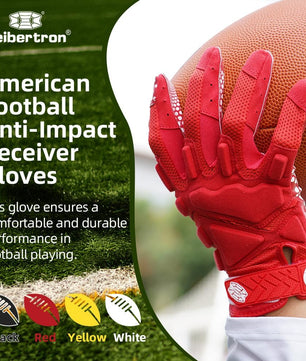 Seibertron Adult G.A.R.G 2.0 Gel Filled Patented Anti - Impact Ultra - Stick Football Sports Receiver Gloves - SeibertronSports