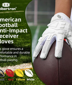 Seibertron Adult G.A.R.G 2.0 Gel Filled Patented Anti - Impact Ultra - Stick Football Sports Receiver Gloves - SeibertronSports