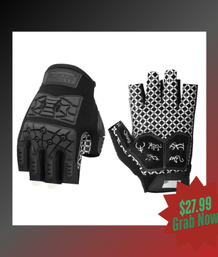 Seibertron Adult Half Finger Lineman 2.0 Padded Palm Football Receiver Gloves, Flexible TPR Impact Protection Back of Hand Glove - Seibertron