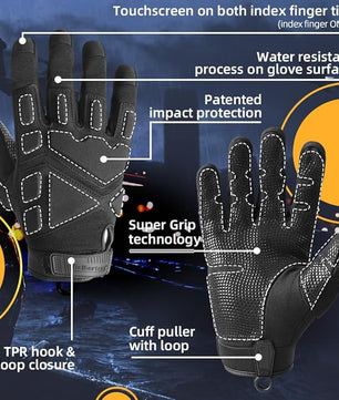 Seibertron Adult Or Youth S.O.L.A.G 2.0 Sports Outdoor Water Resistant Full Finger Touchscreen Gloves - SeibertronSports Gloves