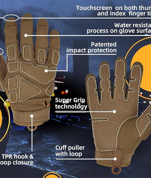 Seibertron Adult Or Youth S.O.L.A.G 2.0 Sports Outdoor Water Resistant Full Finger Touchscreen Gloves - SeibertronSports Gloves
