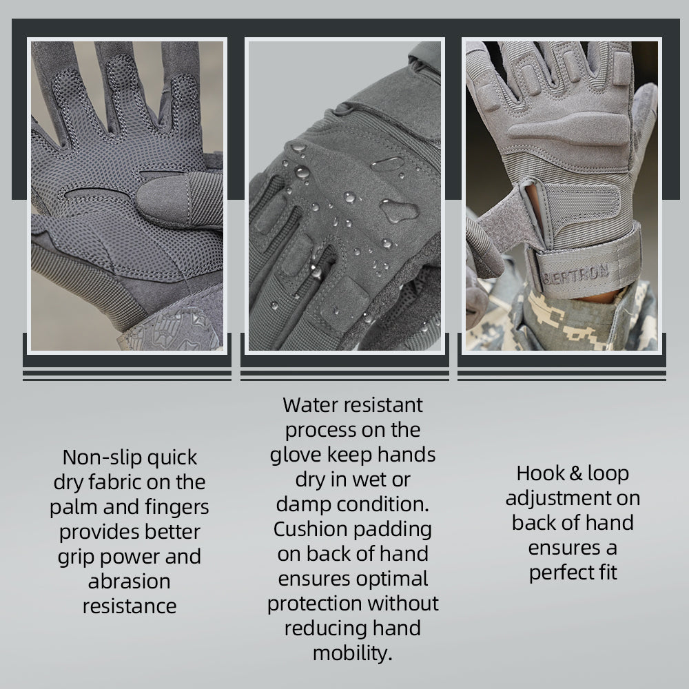 Seibertron Adult Or Youth S.O.L.A.G Sports Outdoor Water Resistant Full Finger And Half Finger Touchscreen Gloves - Seibertron