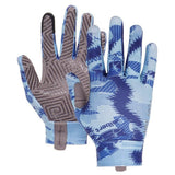 long blue gloves