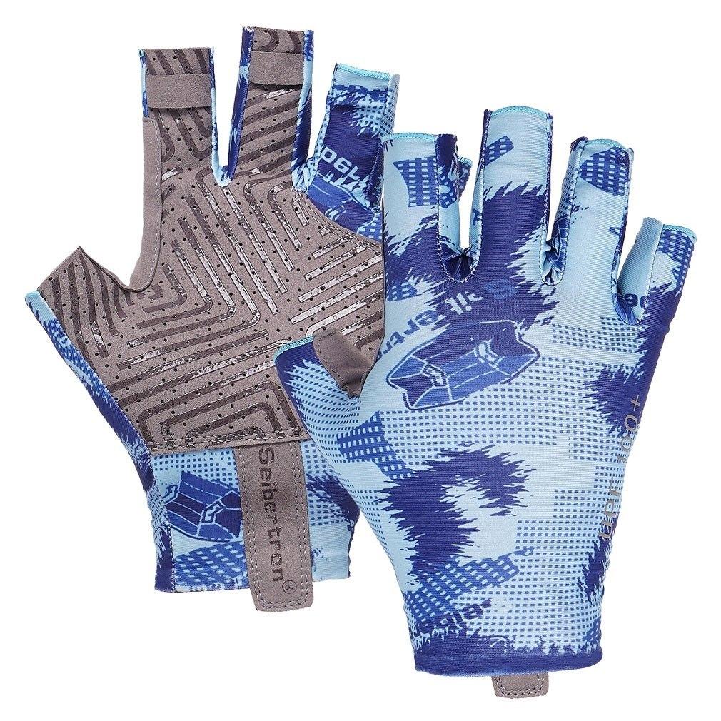 fingerless gloves blue