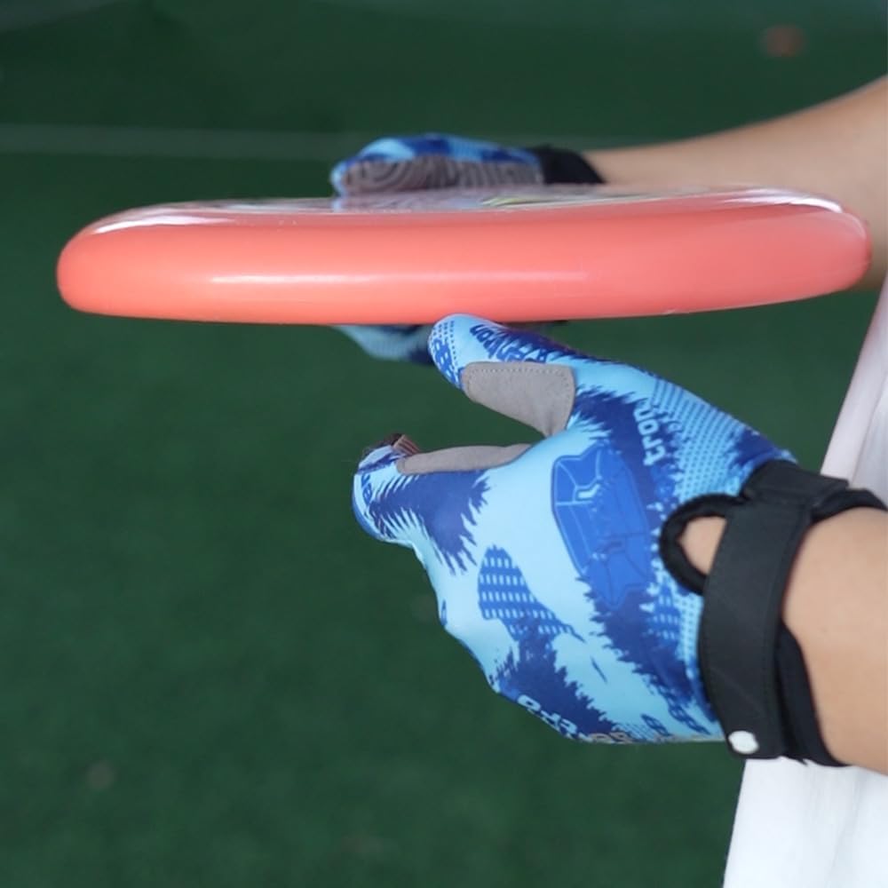 frisbee handschuhe Seibertron Adult S.P.S.G-5 Ultimate Frisbee Gloves Men Super Grip and Disc Gloves Sun Protection Breathable Touchscreen Sport Frisbee Glove with Glove