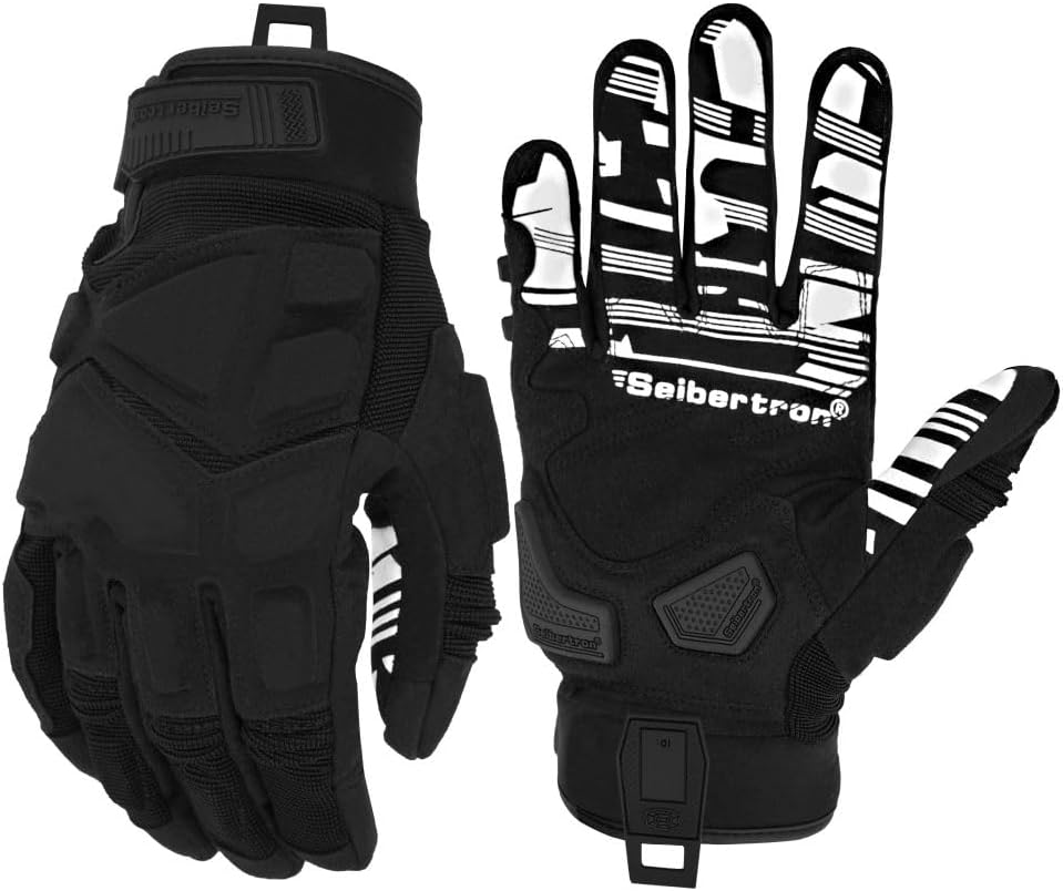 Black dirt bike gloves for motocross and trail riding