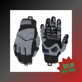 Racing biker gloves with impact protection and secure grip
