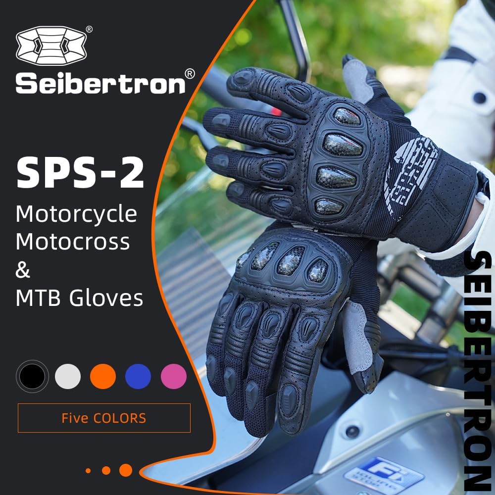 Seibertron SPS-2 Full Finger Unisex Touchscreen Road Racing Motorcycle MTB Sports Gloves - Seibertron
